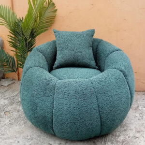 single boucle swivel chair