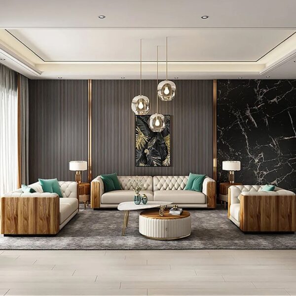 mustang sofa set with board panel