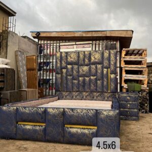 4 x 6 bed frame with side cupboard