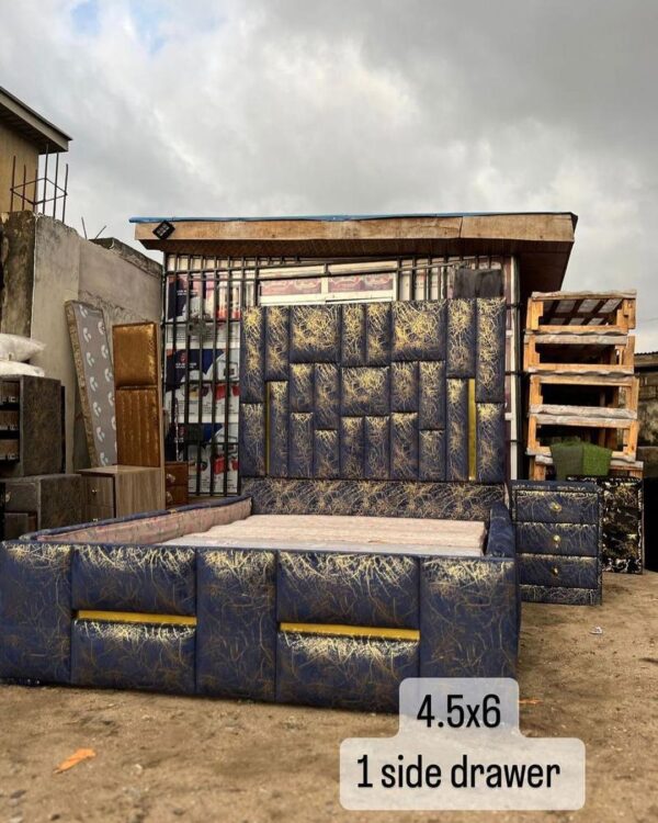 4 x 6 bed frame with side cupboard