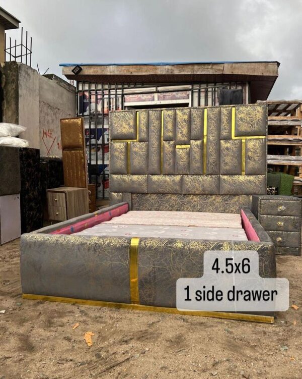 4 x 6 bed frame with side cupboard